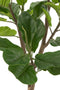 J-Line bloempot Paulownia - hout/kunststof - wit - small - Ø 15.00 cm