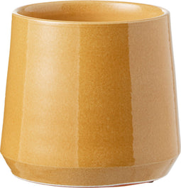 J-Line bloempot Rond - keramiek - oker - small - 2 stuks - Ø 17 cm