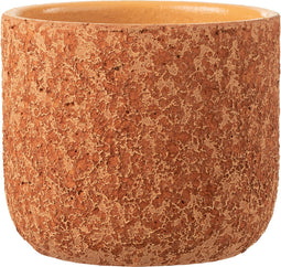 J-Line bloempot Ruw - keramiek - terracotta - medium - Ø 18.5 cm