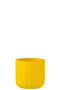 J-Line bloempot Summer - keramiek - geel - medium - 2 stuks