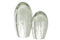 J-Line bloempot Summer - keramiek - geel - medium - 2 stuks