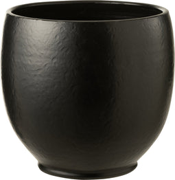 J-Line Bloempot Ying Keramiek Zwart Large - Ø 35.00 cm