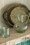 J-Line Bol karaf - glas - transparant/groen - woonaccessoires