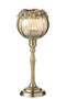J-Line boom Palm Bladeren 3 Stammen - staal - goud - large
