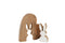 J-Line Boot Op Voet Paulownia/Metaal Naturel/Wit Medium