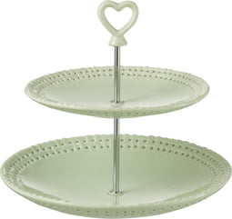 J-Line bord 2 Lagen - keramiek - groen