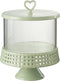 J-Line bord Cake onder glas - taartplateau - keramiek - groen - large