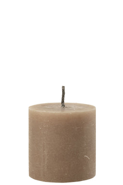 J-Line Buitenkaars Pilaar Paraffine Taupe Small-70Uren