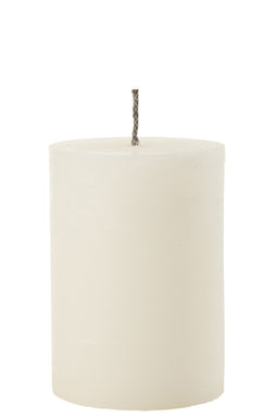 J-Line Buitenkaars Pilaar Paraffine Wit Medium-95Uren