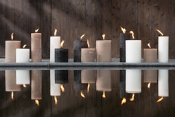 J-Line buitenkaars Pilaar Paraffine - zwart - medium - 95U