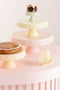 J-Line Cake bord - taartplateau - keramiek - roze - medium - woonaccessoires