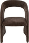 J-Line chaise Anise stoel - textiel - donkerbruin