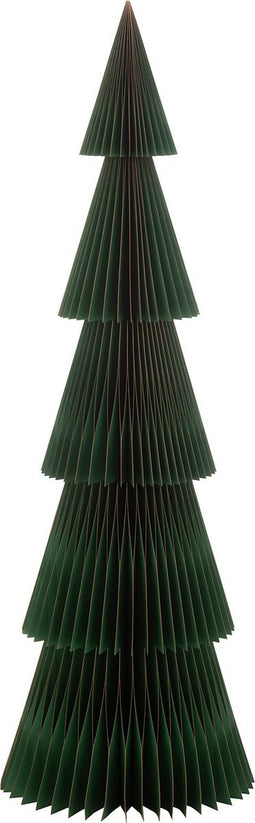 J-Line christmas tree folding - paper - groen/koper -medium