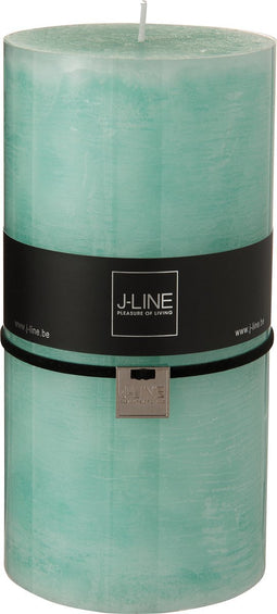 J-Line cilinderkaars - aqua - XXL - 150U - 6 stuks