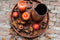 J-Line cilinderkaars - bruin - large - 72U - 6 stuks