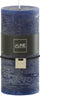 J-Line cilinderkaars - donkerblauw - large - 52U - 6 stuks