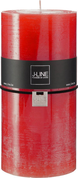 J-Line cilinderkaars - rood - XXL - 150U - 6 stuks