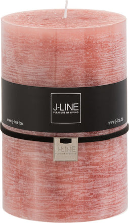 J-Line cilinderkaars - terracotta - XL - 120U - 6 stuks