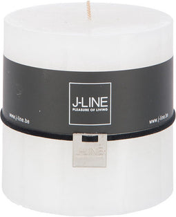 J-Line cilinderkaars - wit - 65U - 6 stuks