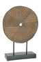 J-Line cirkel op voet - polyresin - bruin - large