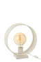 J-Line Cirkel tafellamp - staal - zwart - woonaccessoires