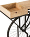 J-Line console Fiets - metaal/mango hout - zwart/naturel