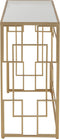 J-Line console Lijnen - metaal/glas - goud