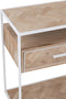 J-Line console Zigzag 2 Laden - hout/metaal - naturel/wit