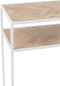 J-Line console Zigzag - hout/metaal - naturel/wit