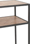 J-Line console Zigzag - hout/metaal - naturel/zwart