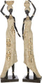 J-Line decoratie Afrikaanse Vrouwen- polyresin - mix - large - 2 stuks