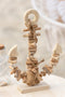 J-Line decoratie Anker Op Voet - hout - naturel