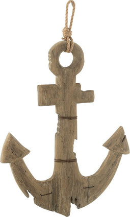 J-Line decoratie Anker Paulownia - hout - naturel