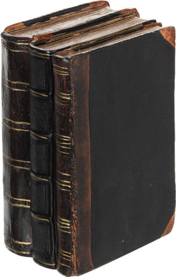 J-Line decoratie Boeken - polyresin - zwart/bruin - small