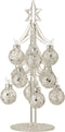 J-Line decoratie Boom met ballen Sterretjes - glas - zilver - small