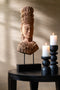 J-Line decoratie Buste Vrouw Op Sokkel Mango - hout - naturel