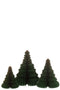 J-Line decoratie christmas tree - papier - donkergroen/koper - large