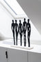 J-Line decoratie Figuur Op Rij - aluminium/marmer - zwart/wit