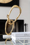 J-Line decoratie figuur Ringen - aluminium - goud