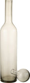 J-Line decoratie fles Norma - glas - grijs - large