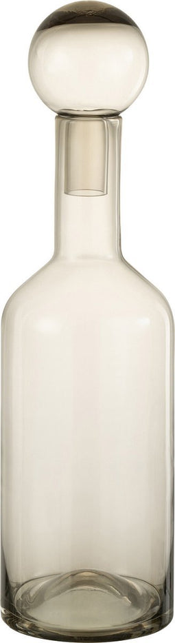 J-Line decoratie Fles Norma - glas - grijs - medium
