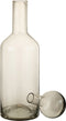 J-Line decoratie Fles Norma - glas - grijs - medium