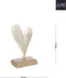 J-Line decoratie Hart Op Voet - aluminium/hout - goud - large