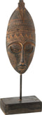 J-Line decoratie Hoofd Etnisch - kunststof - bruin/beige