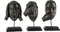 J-Line decoratie Horen/Zien/Zwijgen Op Voet - polyresin - donkerbruin - 3 stuks