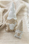 J-Line decoratie Kabouter Gieter - porselein - wit/beige - large - 2 stuks