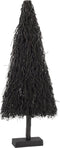 J-Line decoratie Kerstboom Plat Takken - hout - zwart - medium