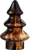 J-Line decoratie Kerstboom Spikkel - glas - bruin/zwart - small