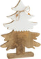J-Line decoratie Kerstboom Touw - hout - wit/naturel - large