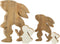 J-Line decoratie Konijn Profiel Silhouet - hout - wit/naturel - large - paasdecoratie
